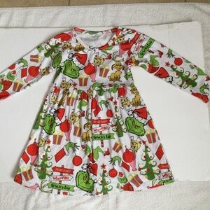 Grinch Christmas Dress, Size 3T, Long Sleeve
